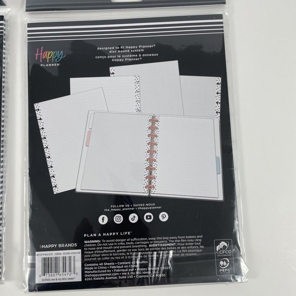 The Happy Planner Classic Filler Paper Sheets Everyday And Simple Dots Lined - Picture 5 of 5